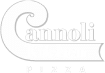 Logo of Cannoli Kitchen Pizza with a stylized letter 'C' and the words "Cannoli Kitchen" in white text on a black background.