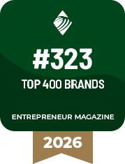 Award badge with "Transworld Business Advisors," "Private 100," "South Florida Business Journal," and "2024" in gold on a green ribbon background.